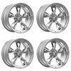 Set 4 American Racing VN515 Torq Thrust II 22x9 5x4.5 Polished Wheels 22" 15mm